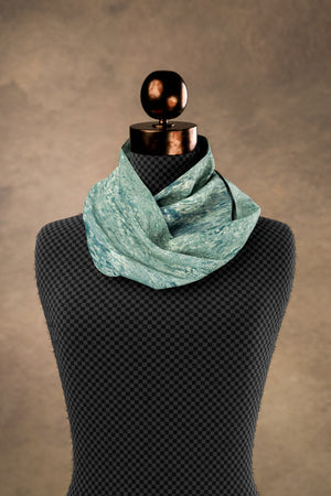 Turquoise Riverbed Square Scarf