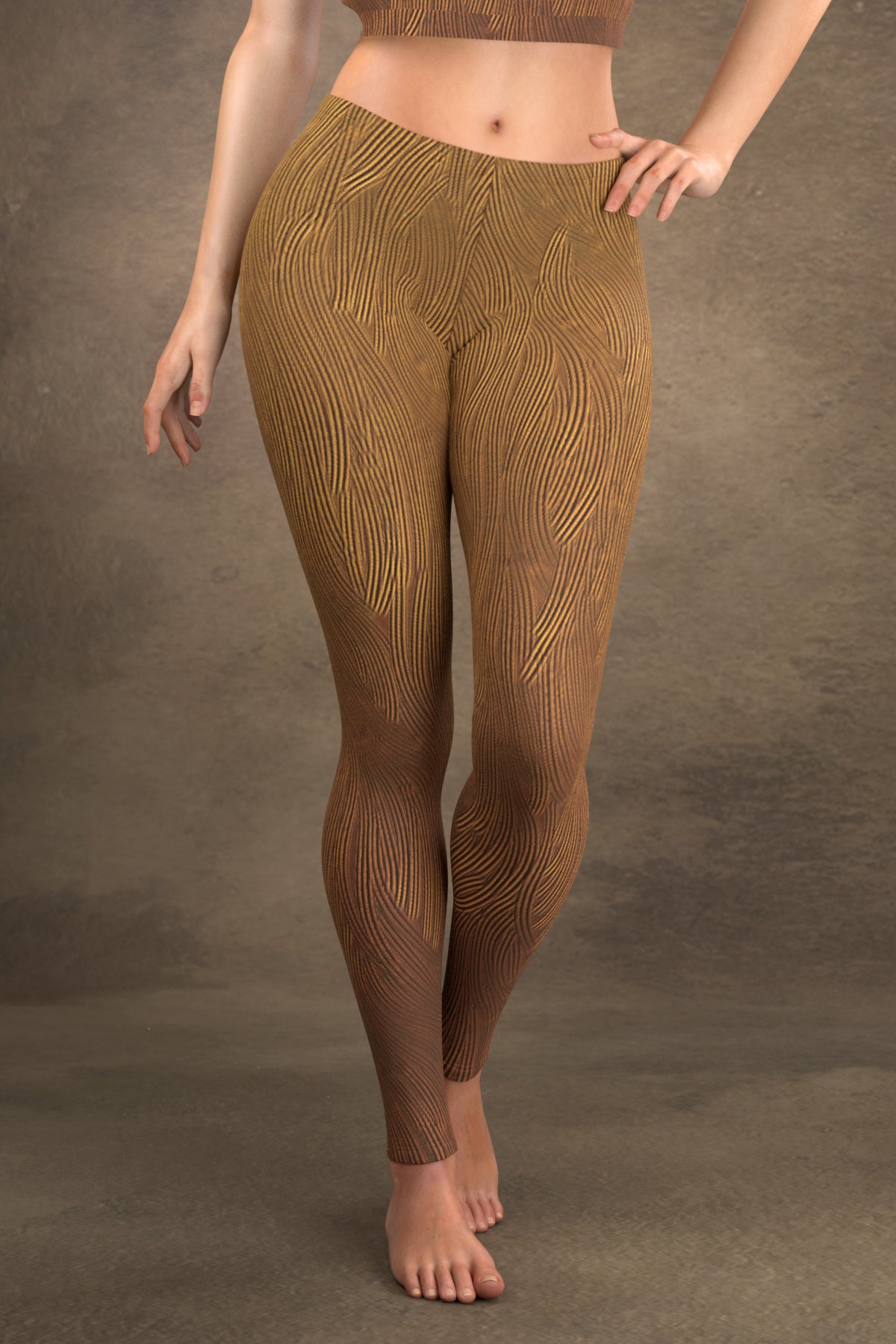 Seamless Front Basic Leggings - Ancient Copper