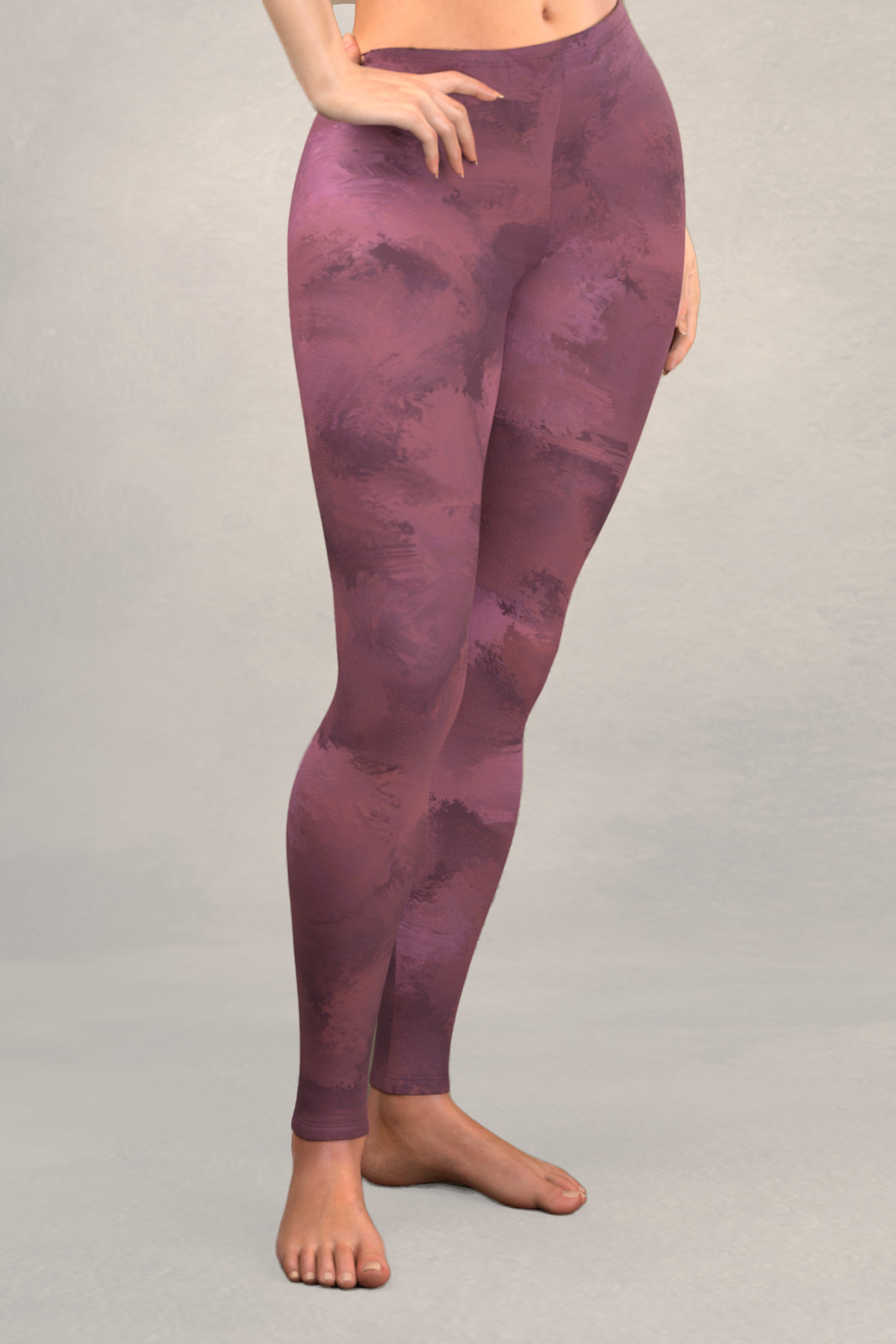 Painted Leggings: Plum - Meadowlark Clothing
