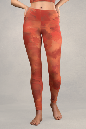 Painted Leggings: Rosy
