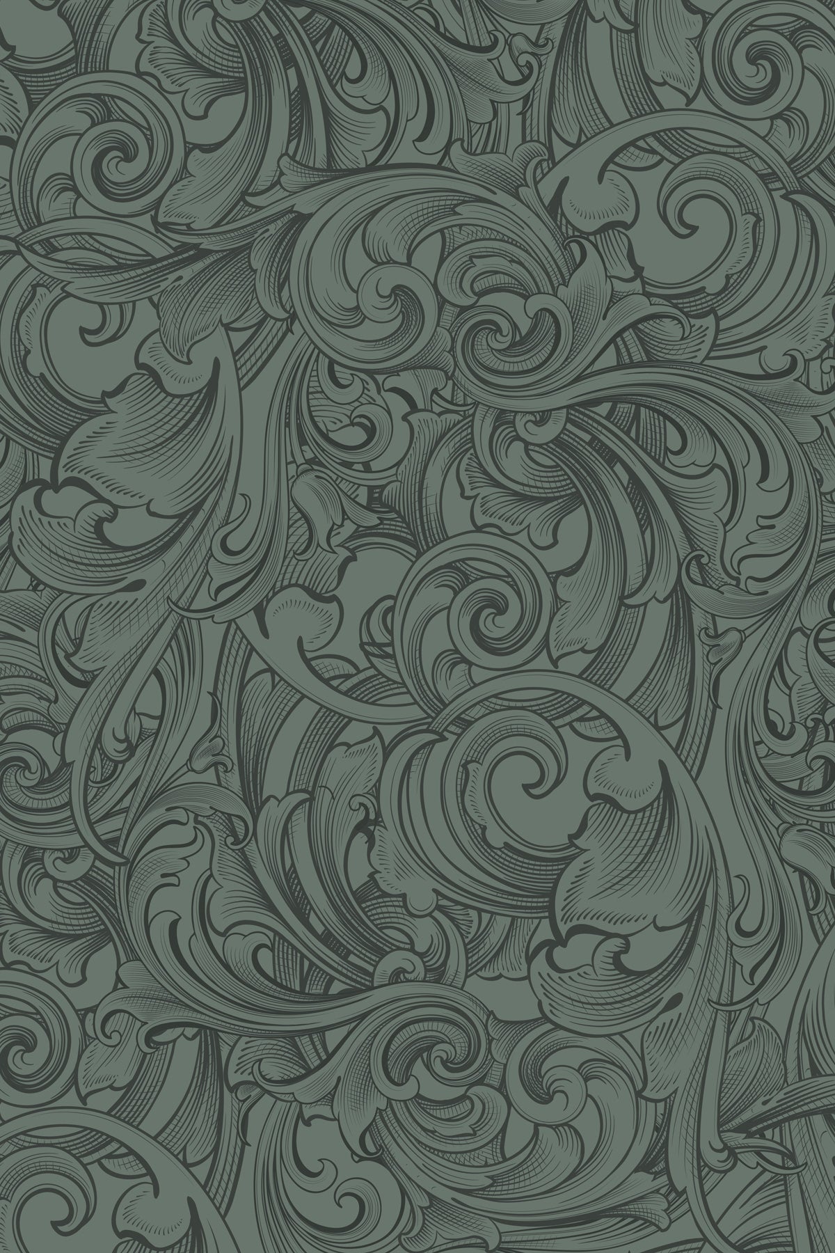 Scrollwork Leggings: Sage