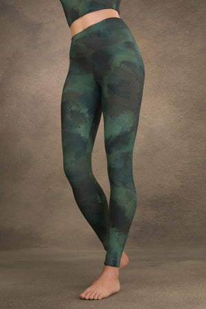 Painted Yoga Leggings: Deep Sea