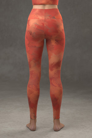 Painted Yoga Leggings: Rosy
