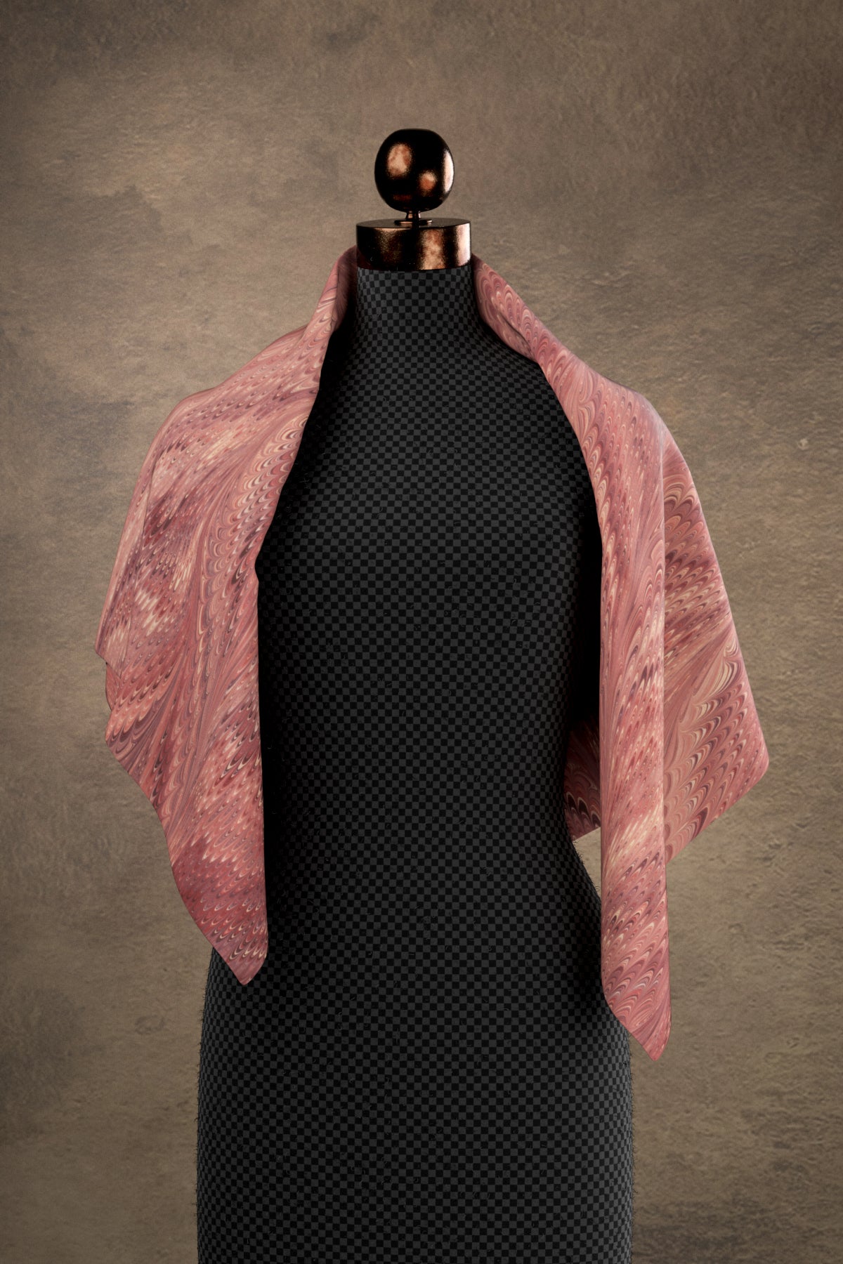 Marbled Butterfly Vermilion Square Scarf - Meadowlark Clothing